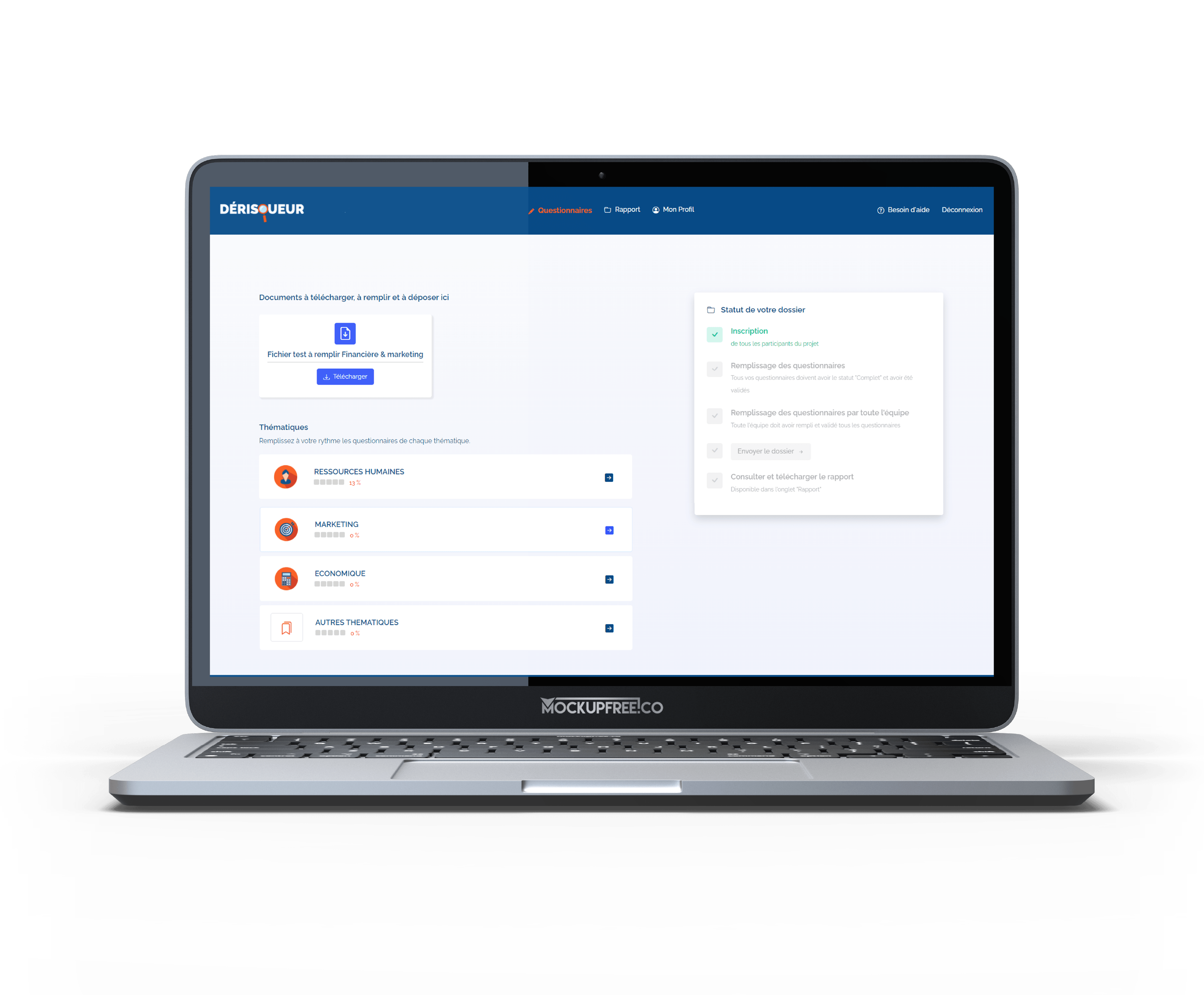 Logiciel Diagnostic Dérisqueur